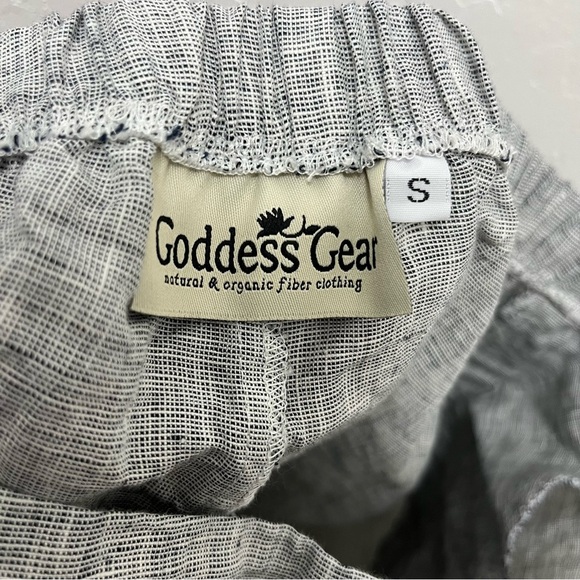 Goddess Gear Cropped Wide Leg Organic Linen Pants Size Small - Picture 6 of 10
